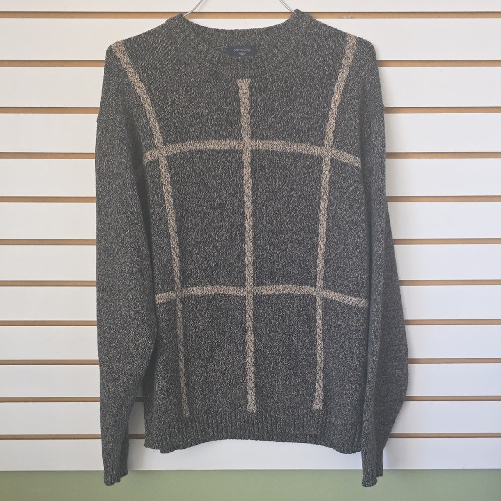 Dockers Mens Plaid Cotton Knit Sweater XXL